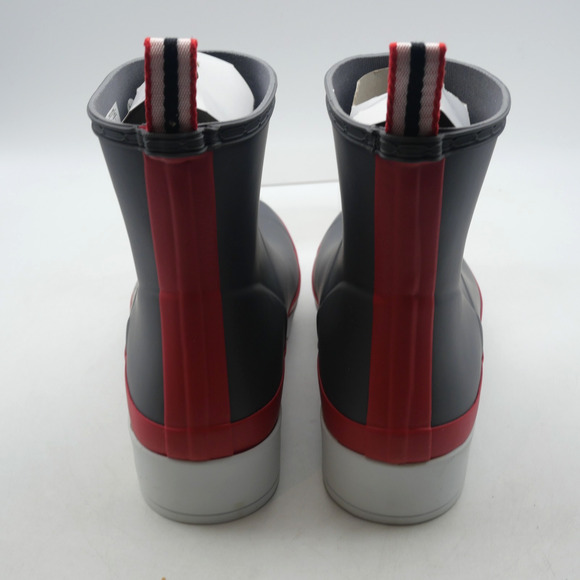 NEW Hunter Original Short Play Women's 10 Waterproof Rain Boots Gray Red UK 8 - Picture 3 of 8